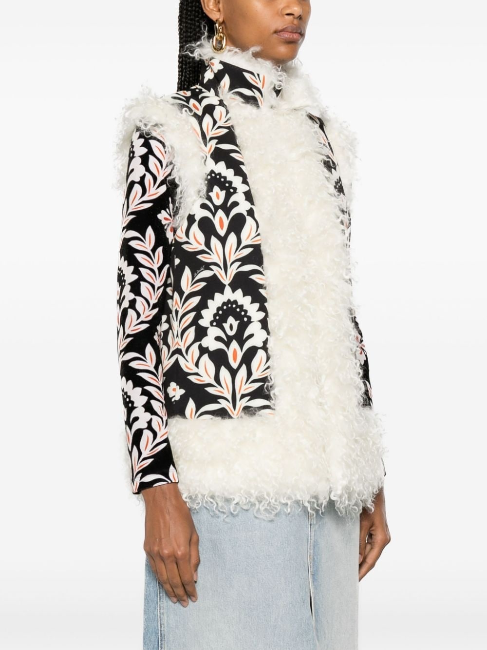 Folk floral-print vest - 3