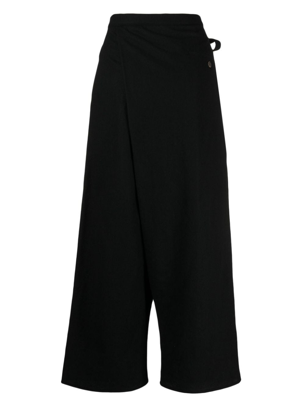 wraparound drop-crotch trousers - 2