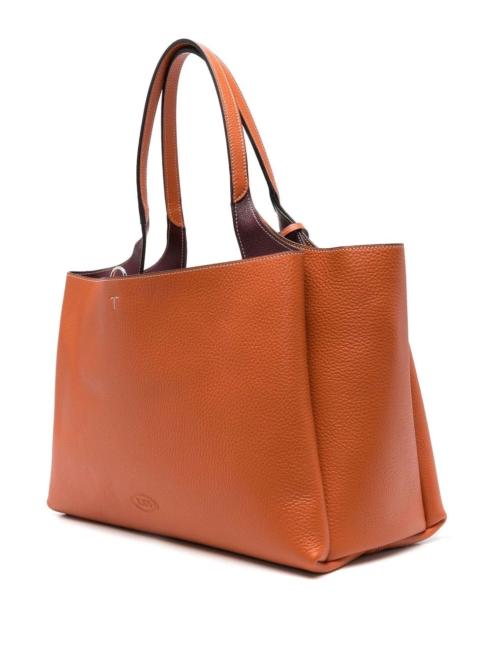 medium leather tote bag - 3