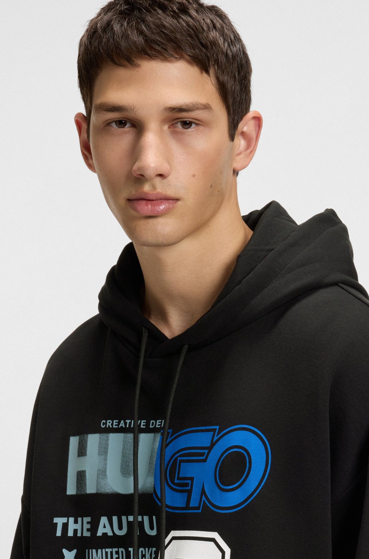 COTTON-TERRY HOODIE WITH MIXED ARTWORK PRINT - 3