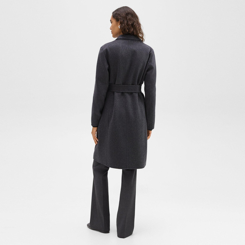 Theory Wrap Coat in Double-Face Wool-Cashmere outlook