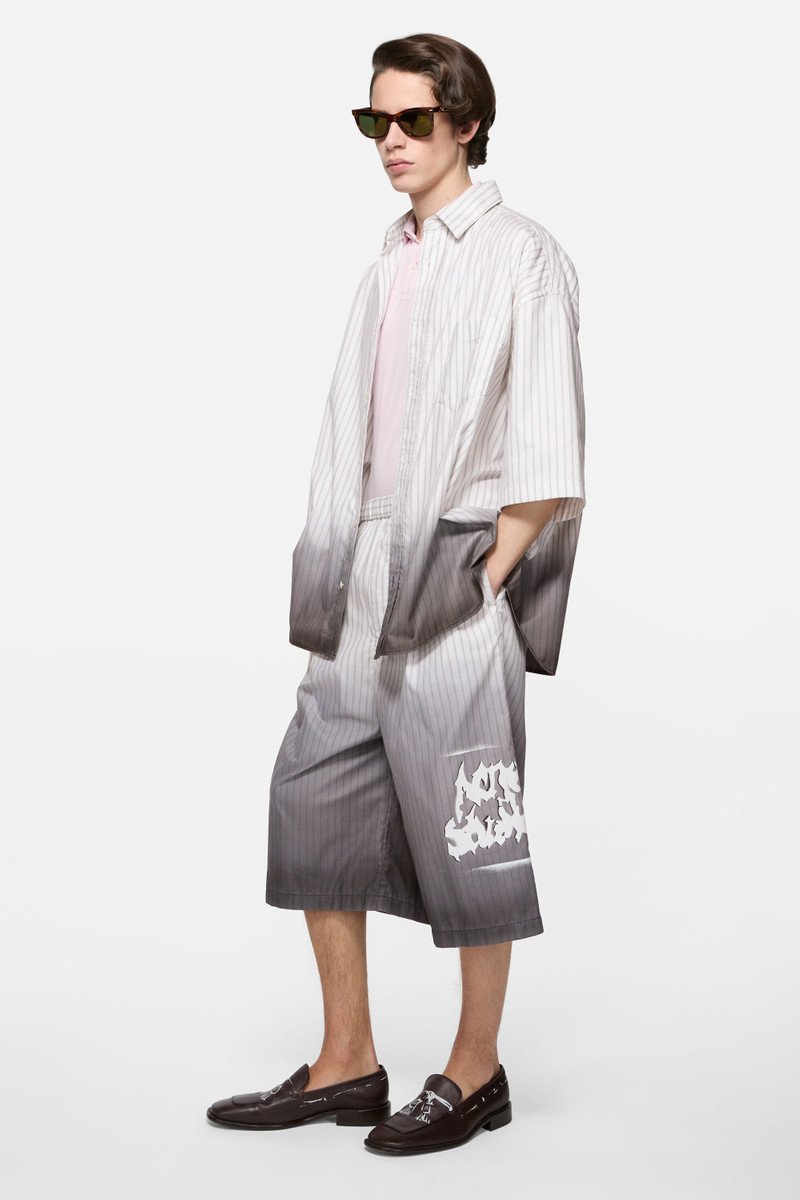 Acne Studios Oversized logo shorts - White/brown outlook
