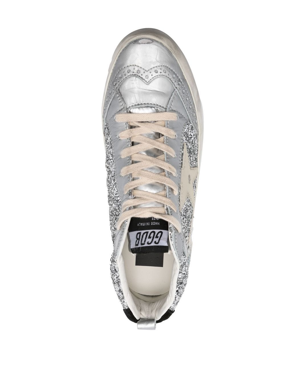 glittered high-top sneakers - 4