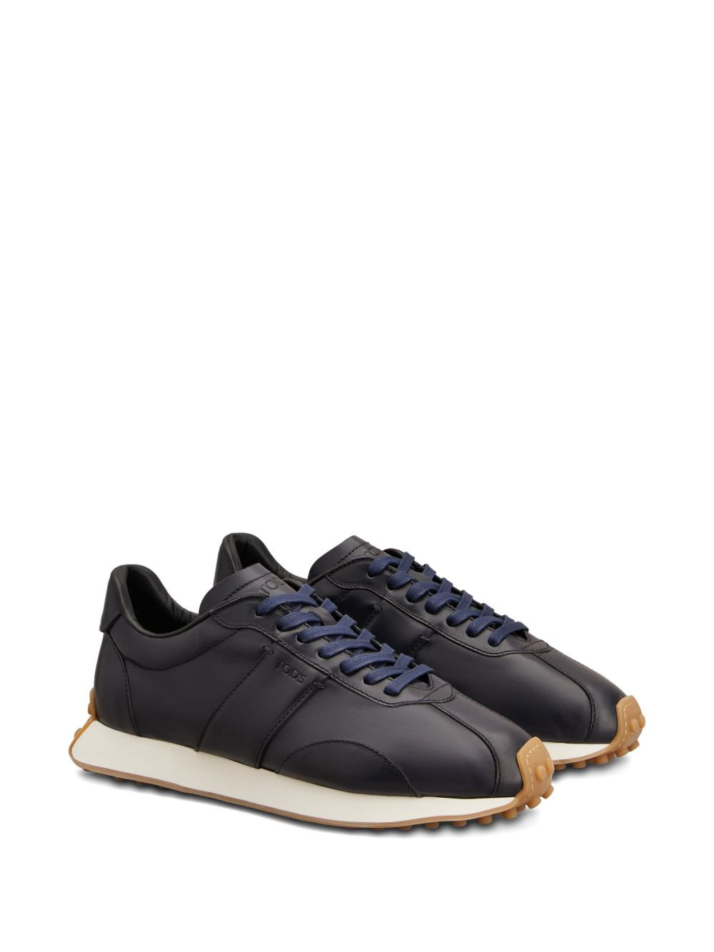 leather lace-up sneakers - 2