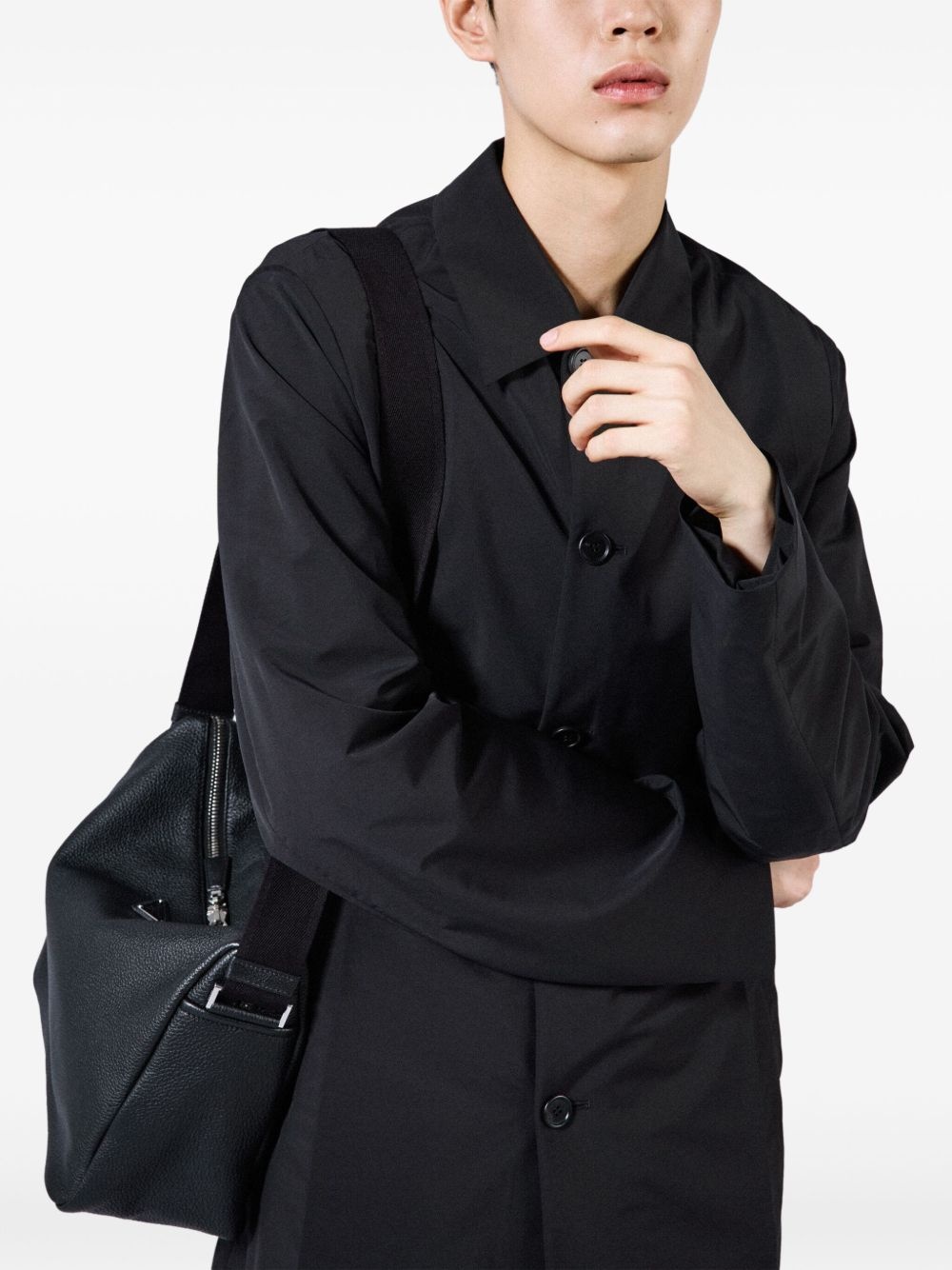 wool single-breasted coat - 4