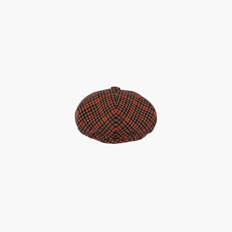 Plaid Shetland wool beret - 2