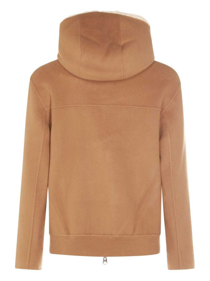 MACKAGE hooded shearling jacket outlook