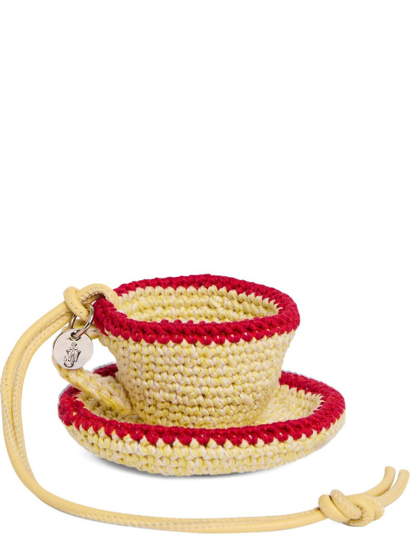 crocheted teacup bag charm 1