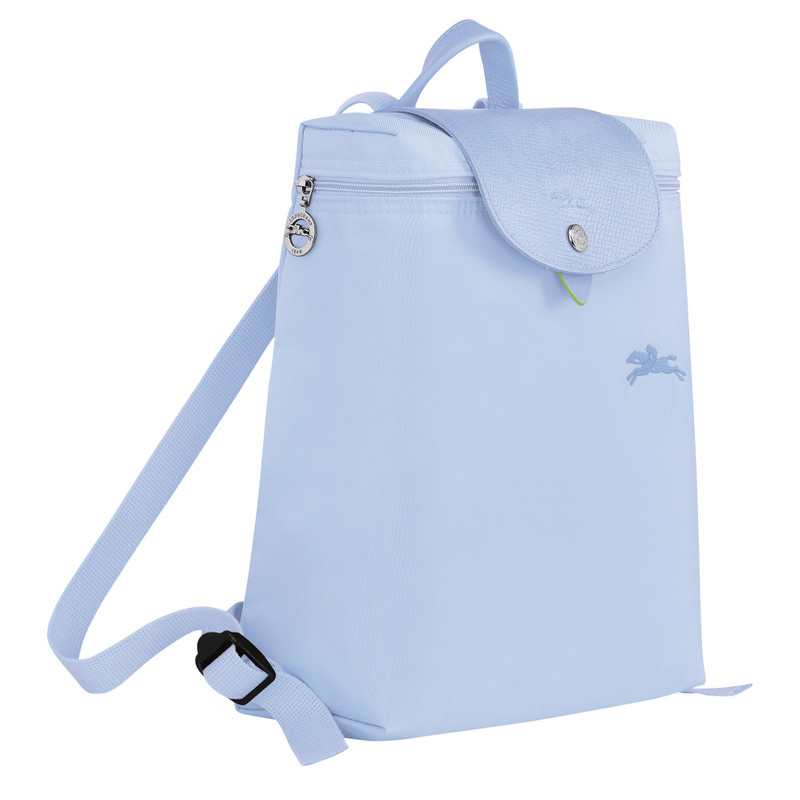 Longchamp Le Pliage Green M Backpack Sky Blue - Recycled canvas outlook