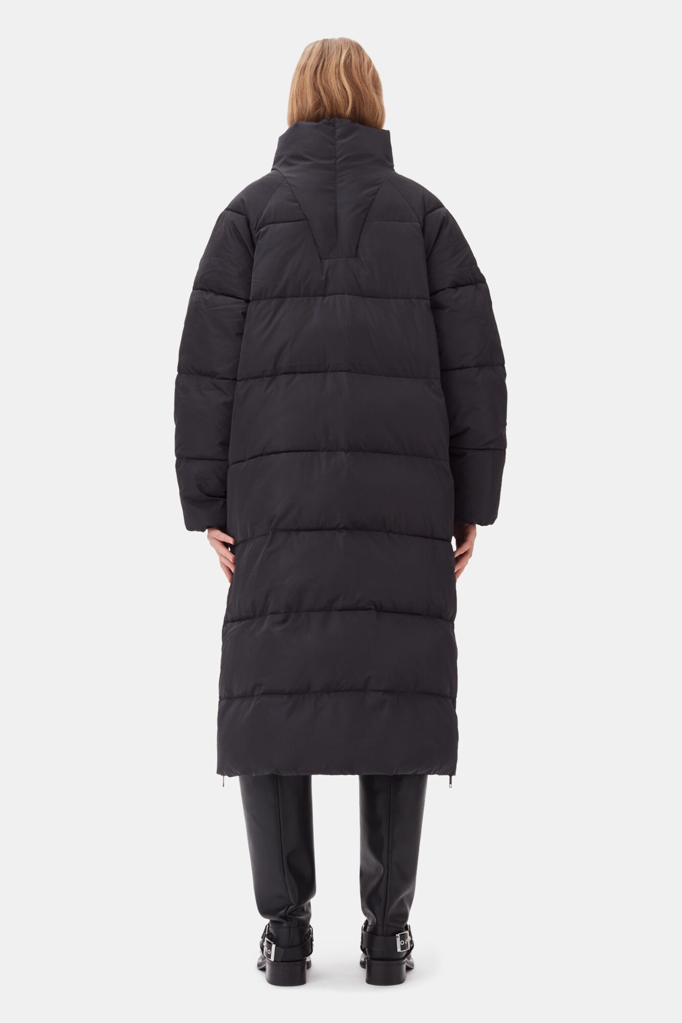 BLACK TECH PUFFER COAT - 5