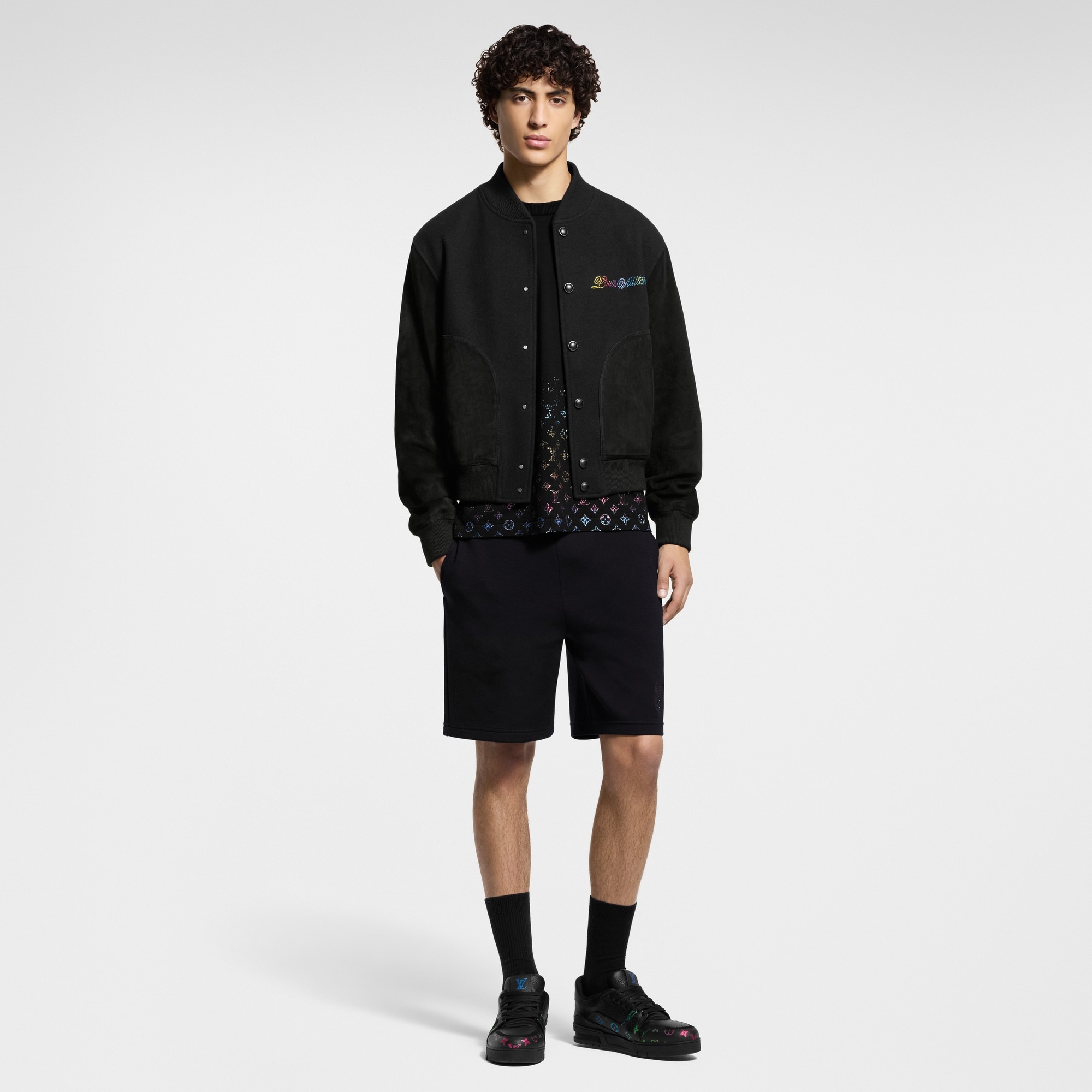 LV Embellished Jersey Shorts - 4