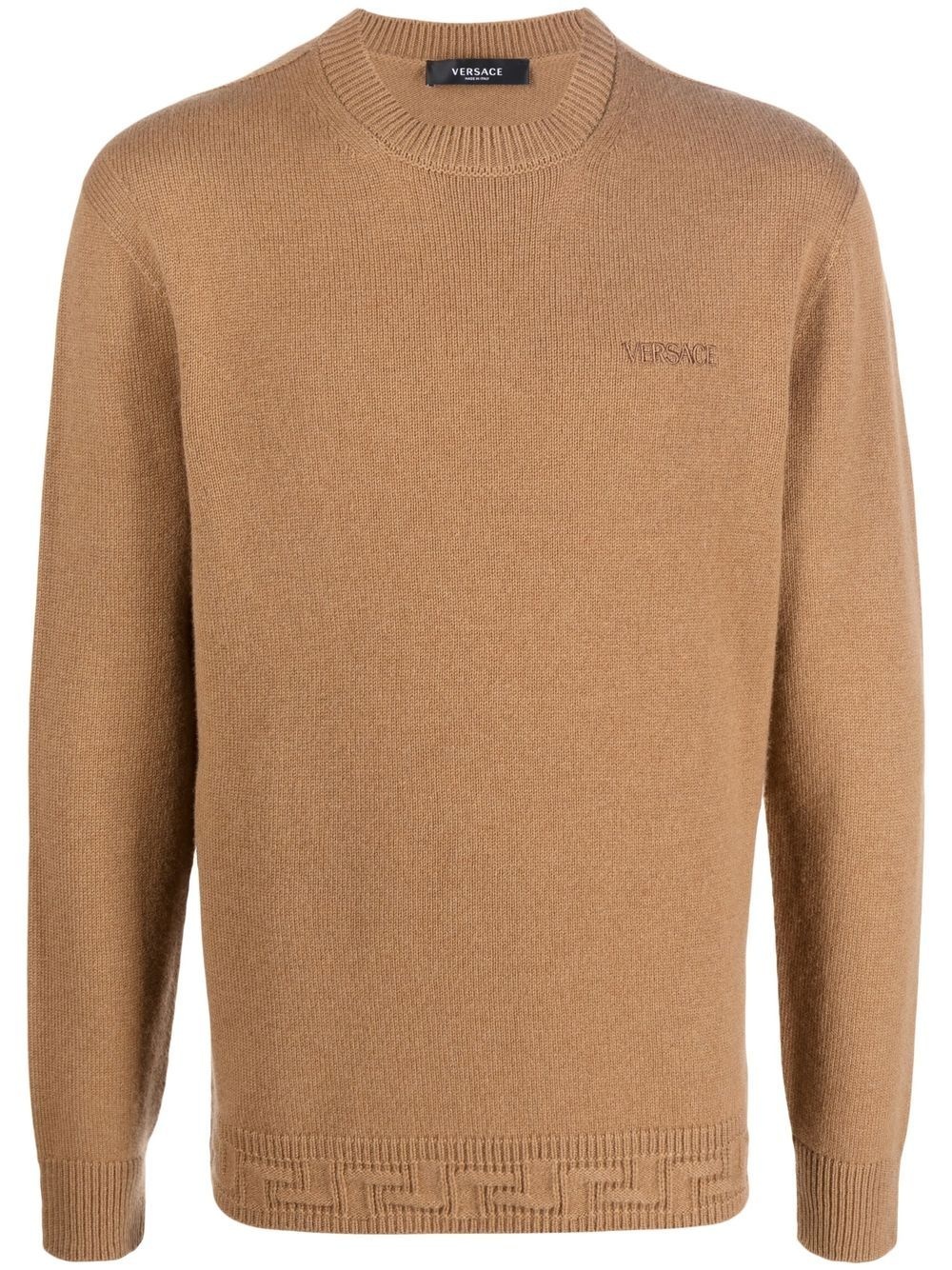 embroidered-logo crew-neck jumper - 1