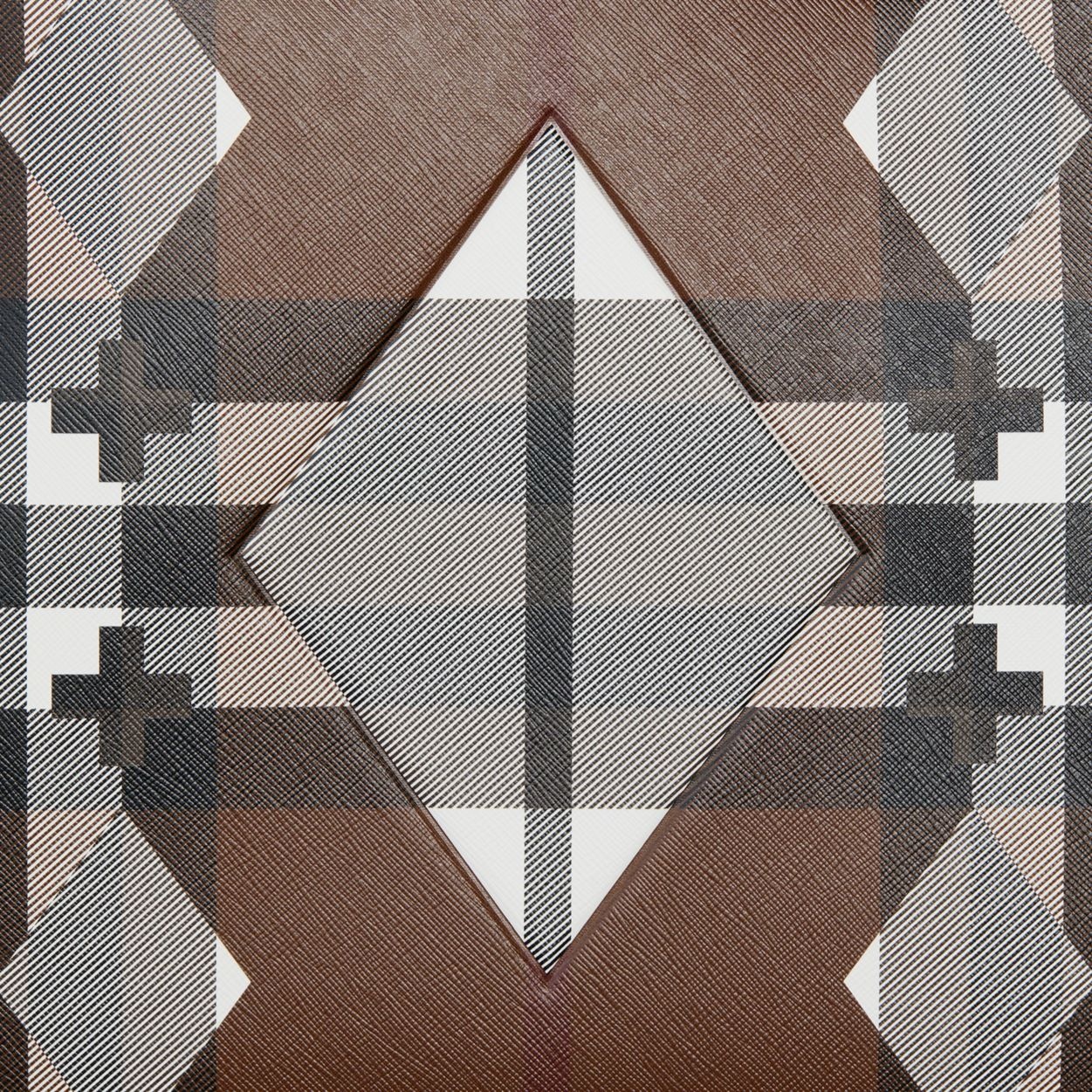 Geometric Check Tote - 2