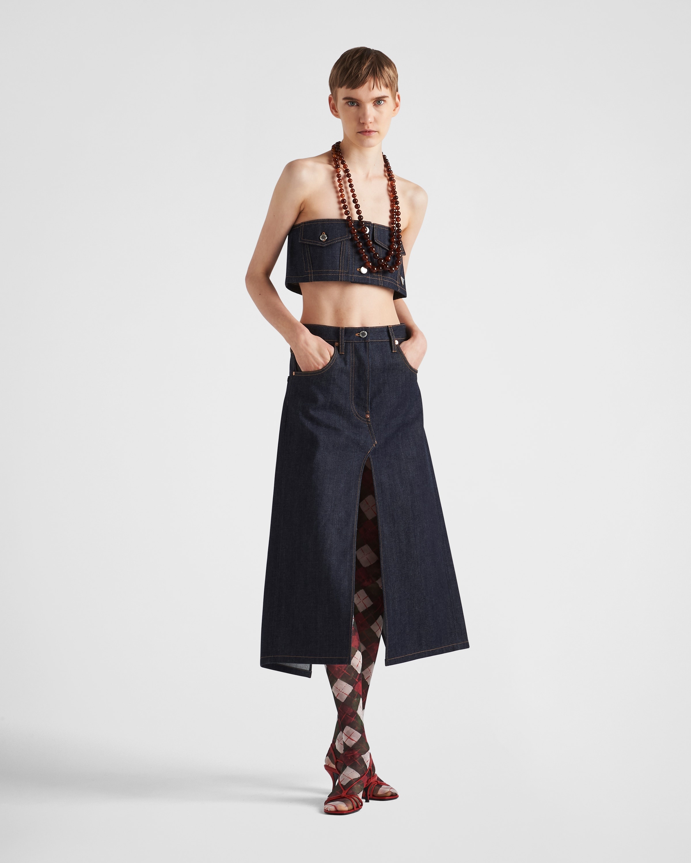 Crop top in selvedge denim - 2