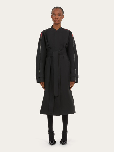 FERRAGAMO Trench with contrasting inserts outlook