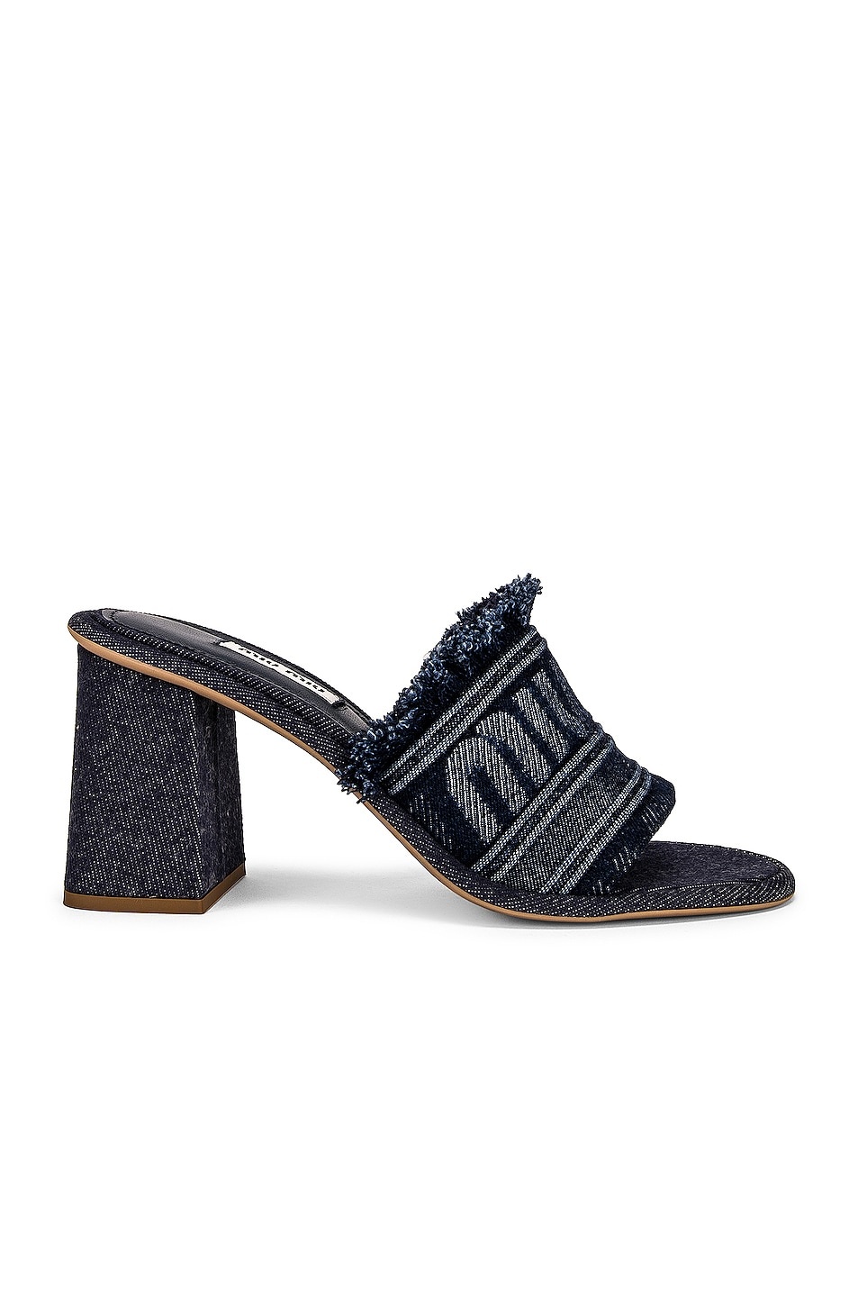 Denim Logo Mules - 1