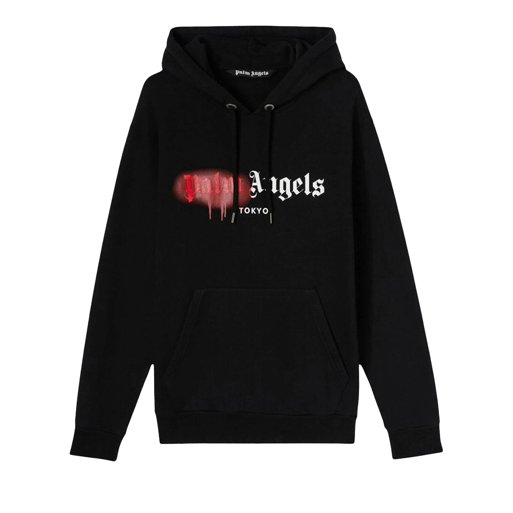 Palm Angels Tokyo Sprayed Hoodie 'Black' - 1