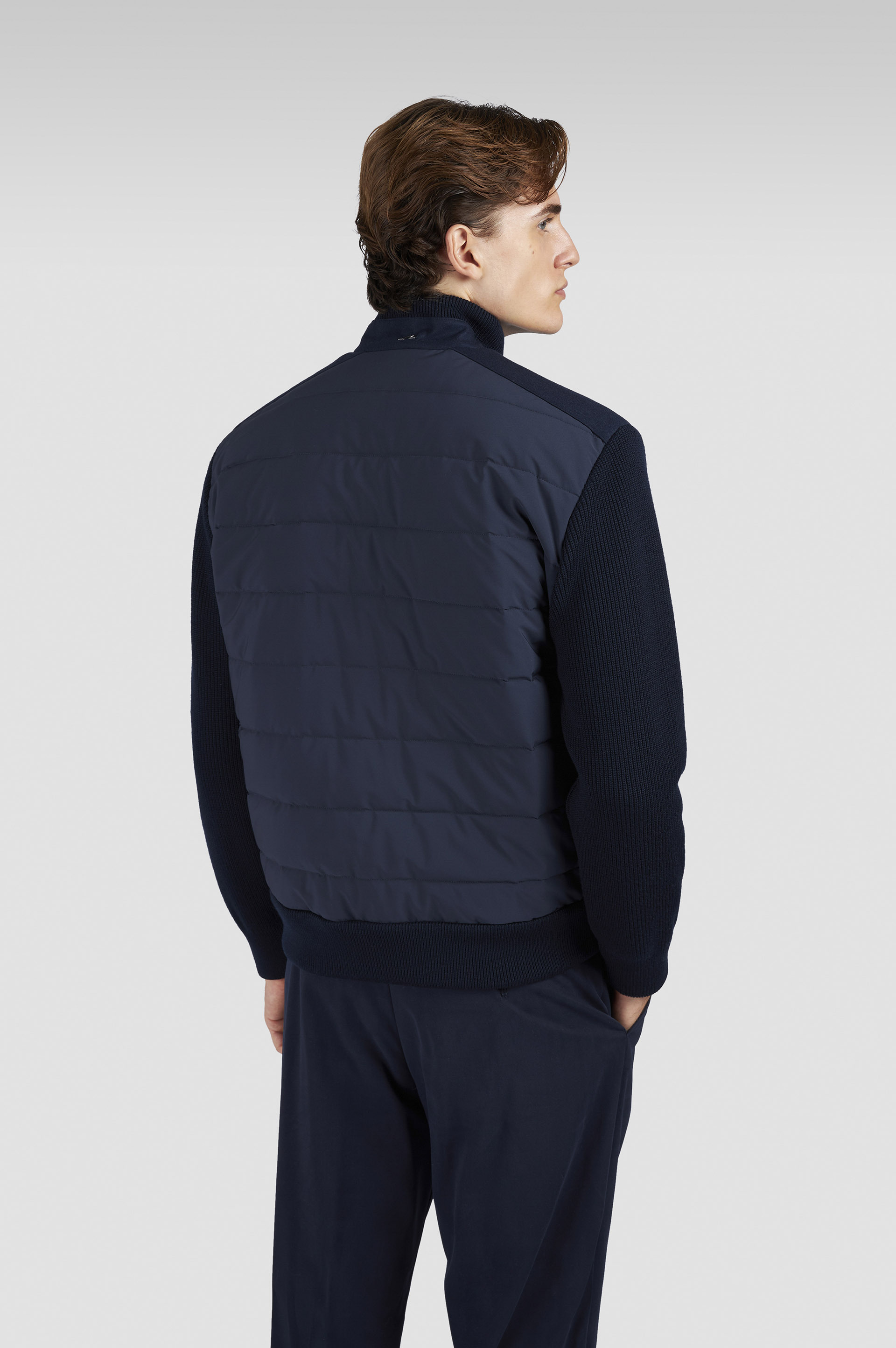 ZIP-UP CARDIGAN IN SOFT COOL TOUCH WOOL WITH TYPHOON® RE-4X4 STRETCH DETAILS - 3