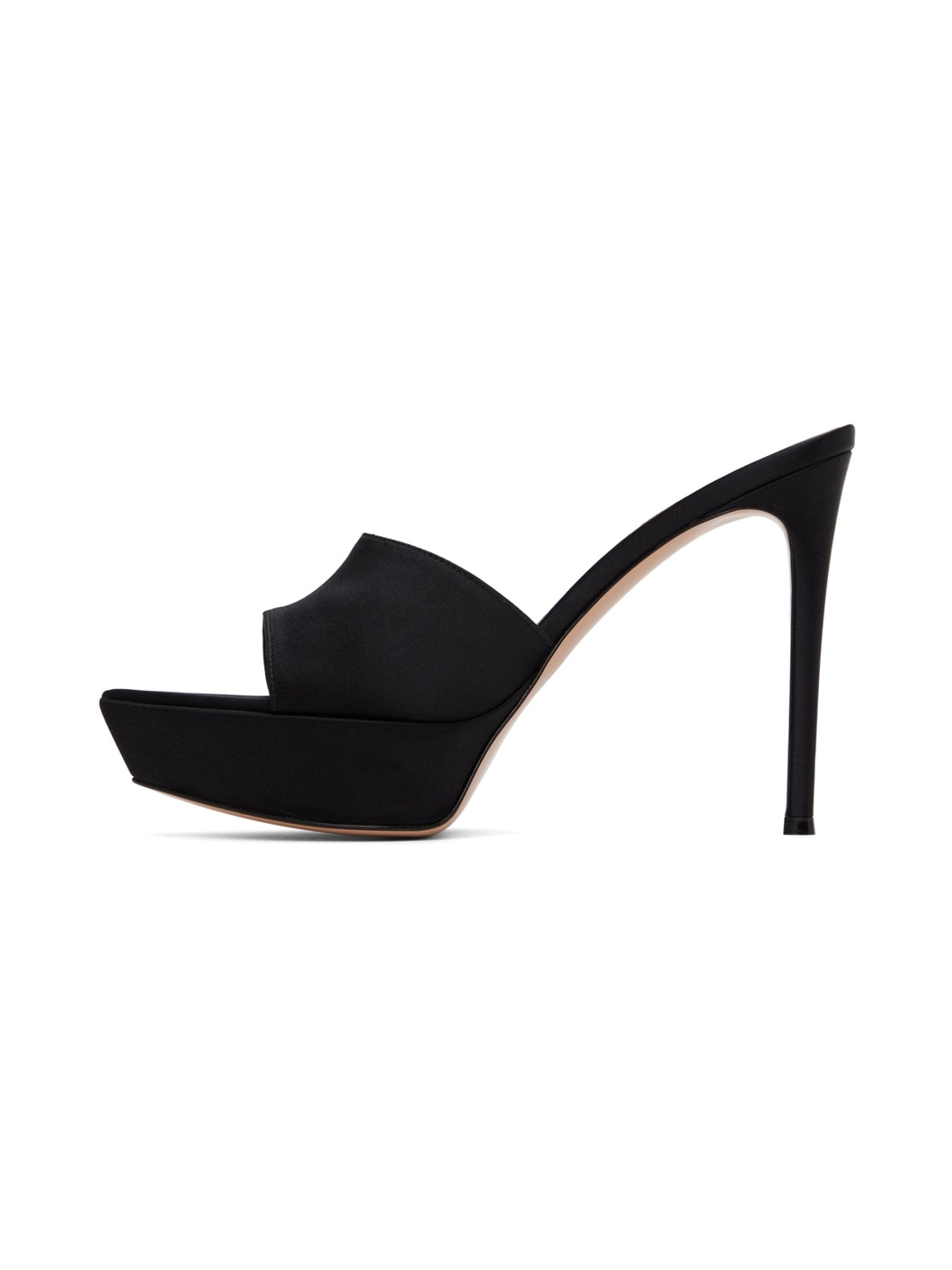 Black Platform Heeled Sandals - 3