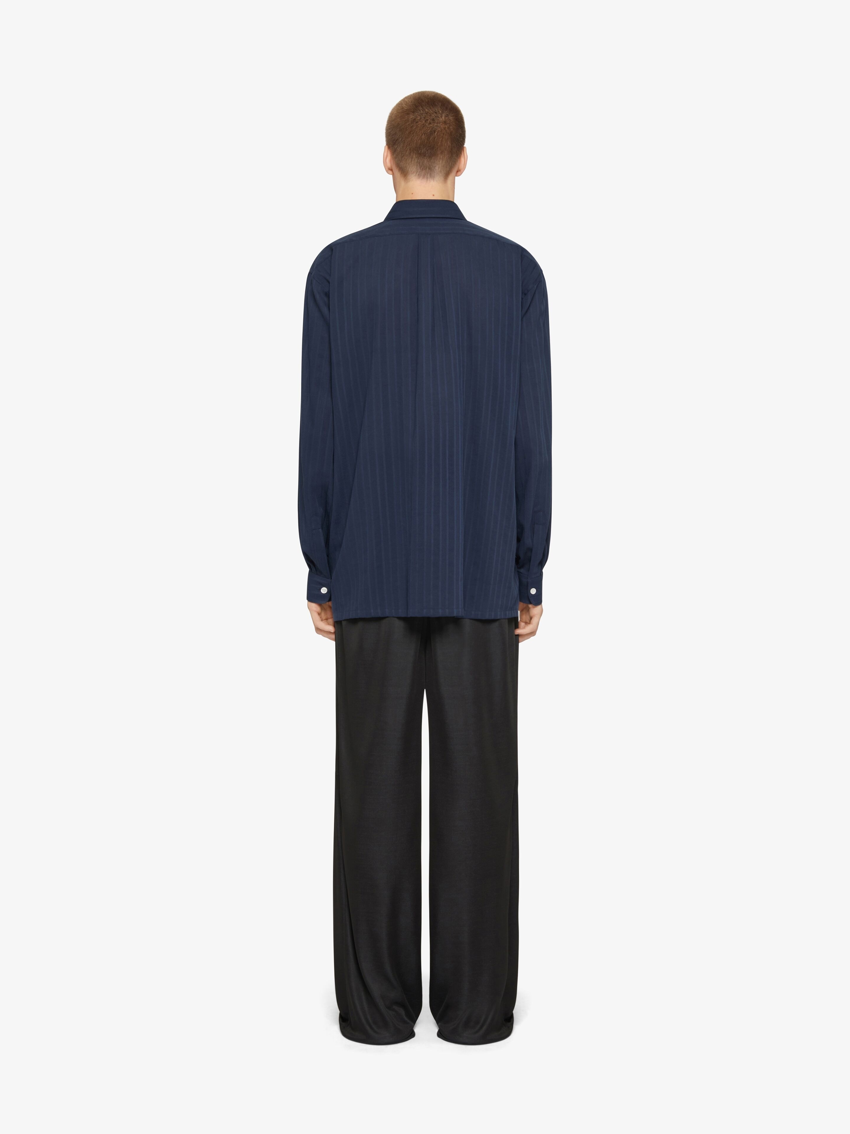 SHIRT IN COTTON VOILE WITH STRIPES - 4