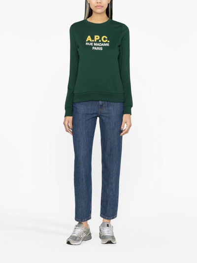 A.P.C. Madame logo-print cotton sweatshirt outlook