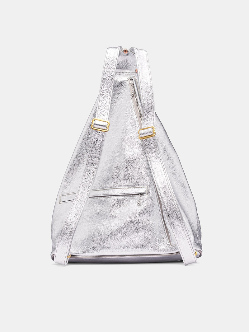 Kapital Silver Foil Leather Medicine Backpack outlook