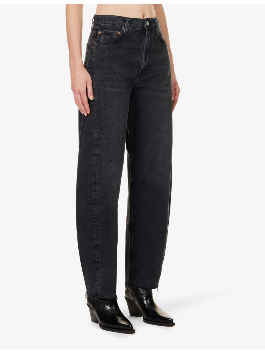 Luna Pieced straight-leg high-rise organic-cotton jeans - 3