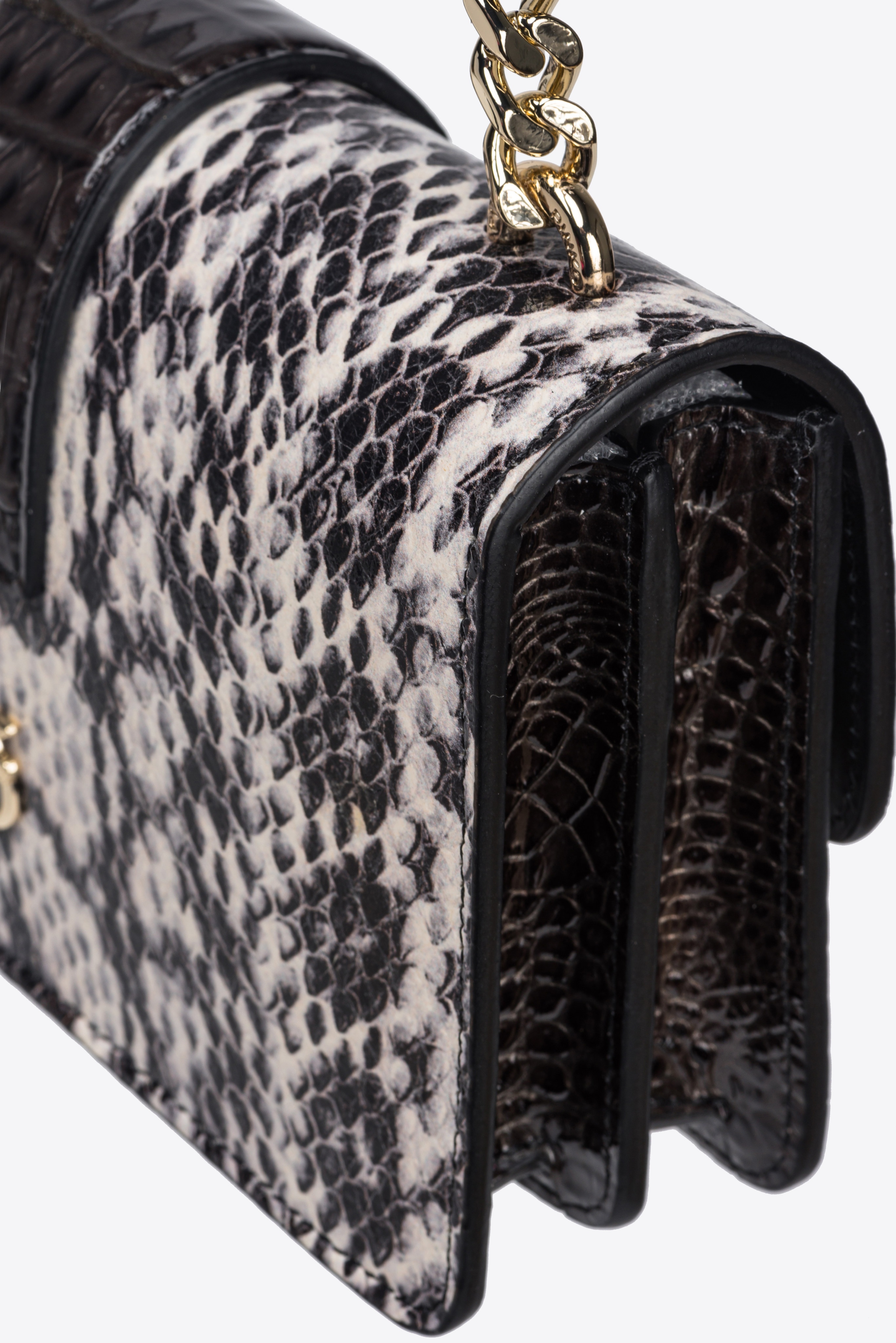 PINKO GALLERIA MINI LOVE BAG ONE IN REPTILE AND CROCODILE-PRINT LEATHER - 6