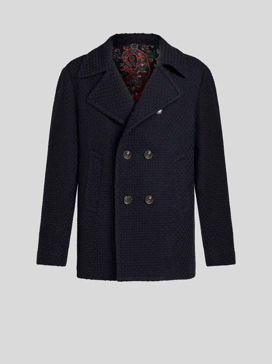 WOOL PEA COAT - 1