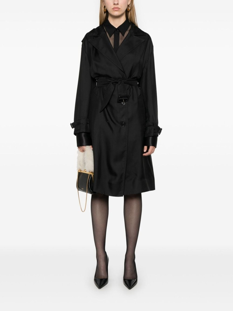 SAINT LAURENT silk trench coat outlook
