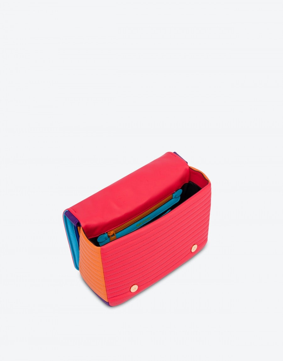 COLOR BLOCK NAPPA BIKER BAG - 3