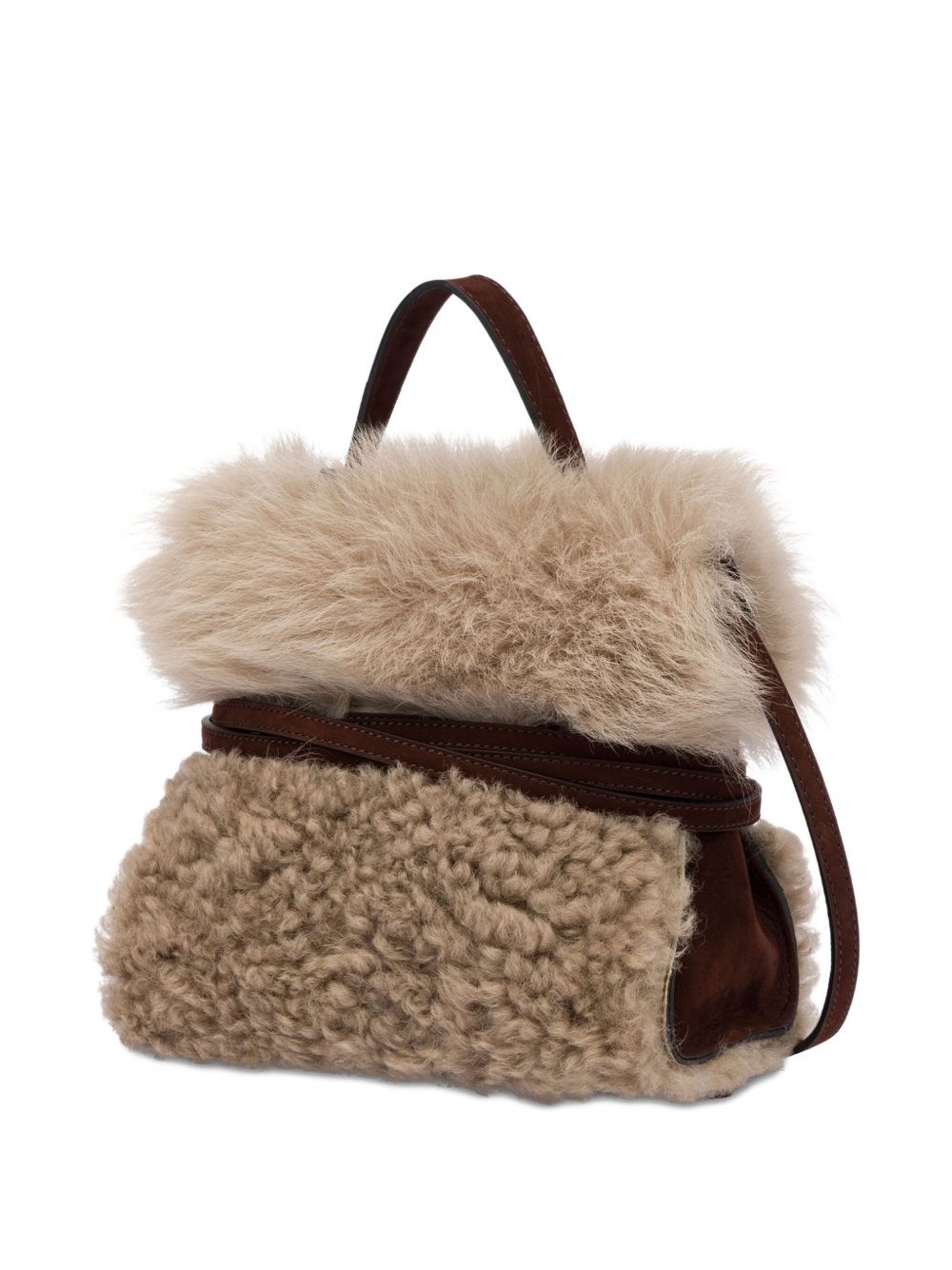 shearling tote bag - 2