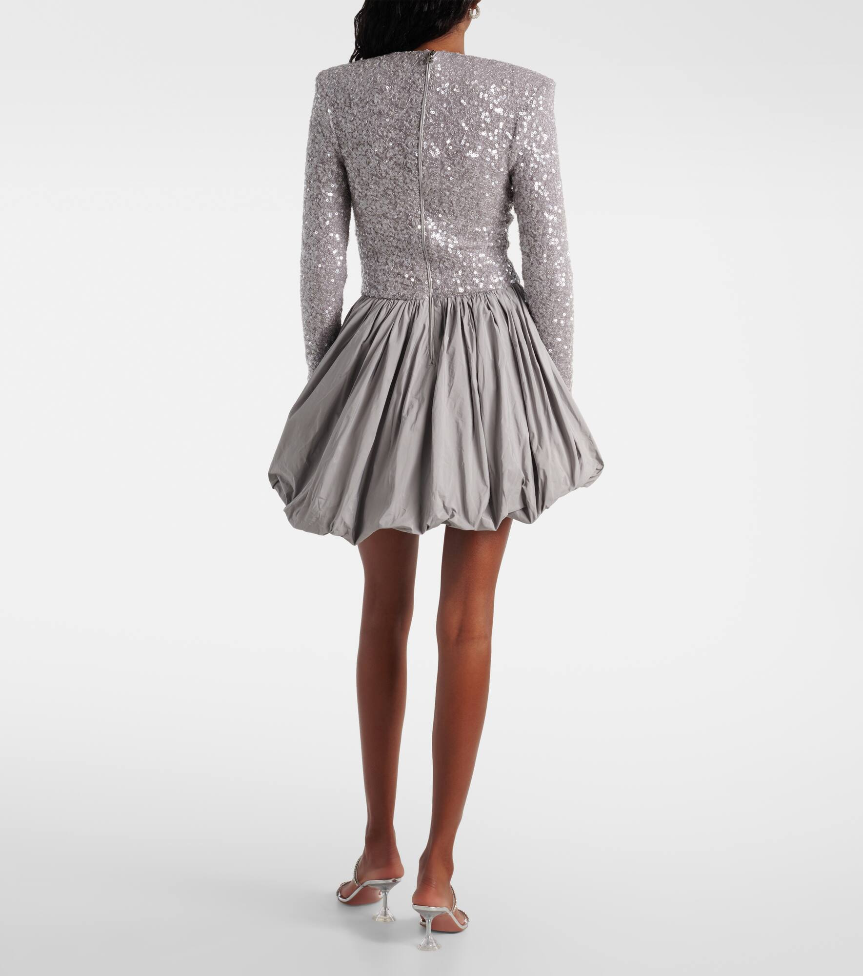 Sequined asymmetric minidress - 3