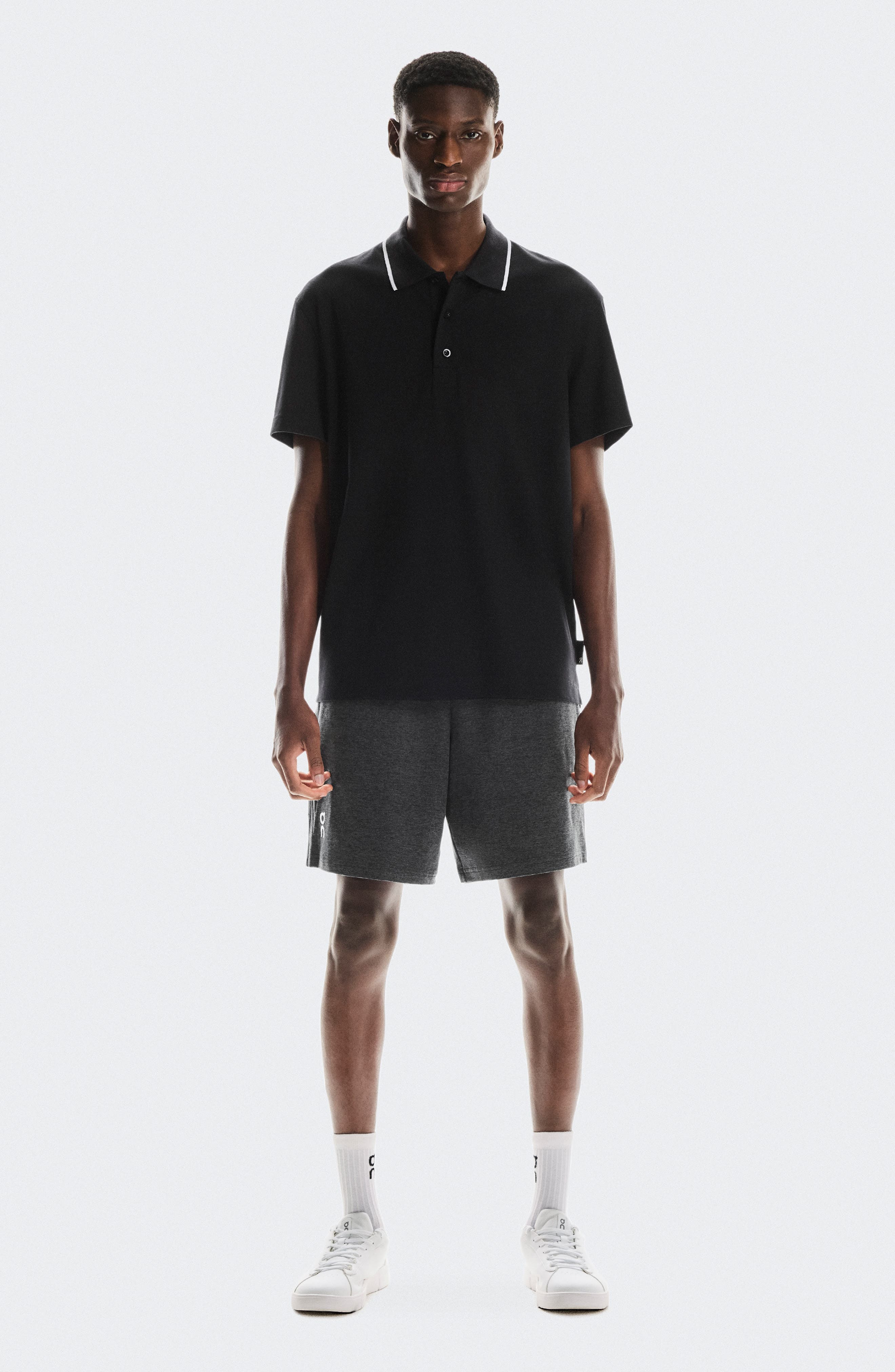 On Courtside Tipped Piqué Polo in Black at Nordstrom - 5