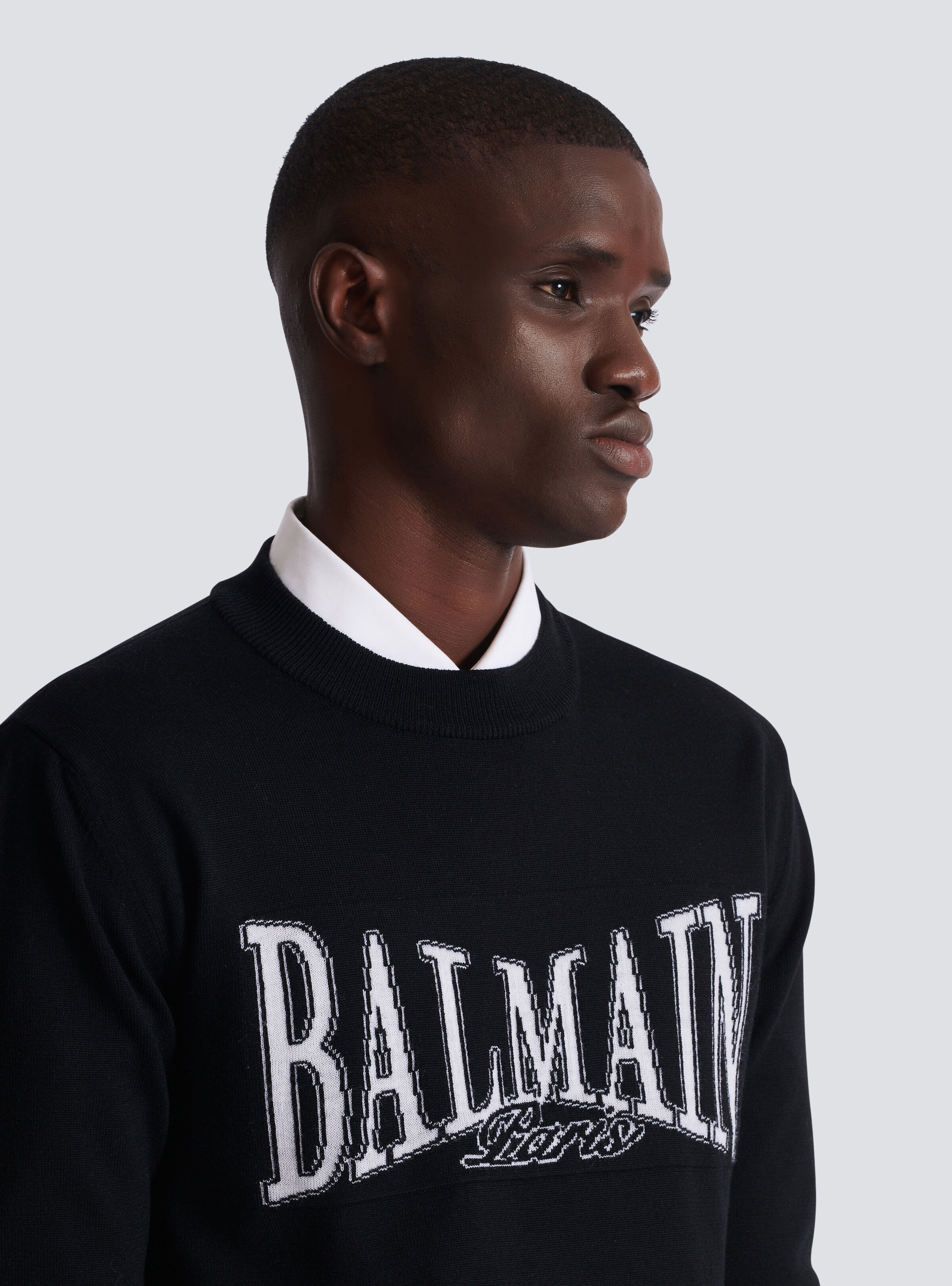 Balmain College jacquard knit jumper - 7