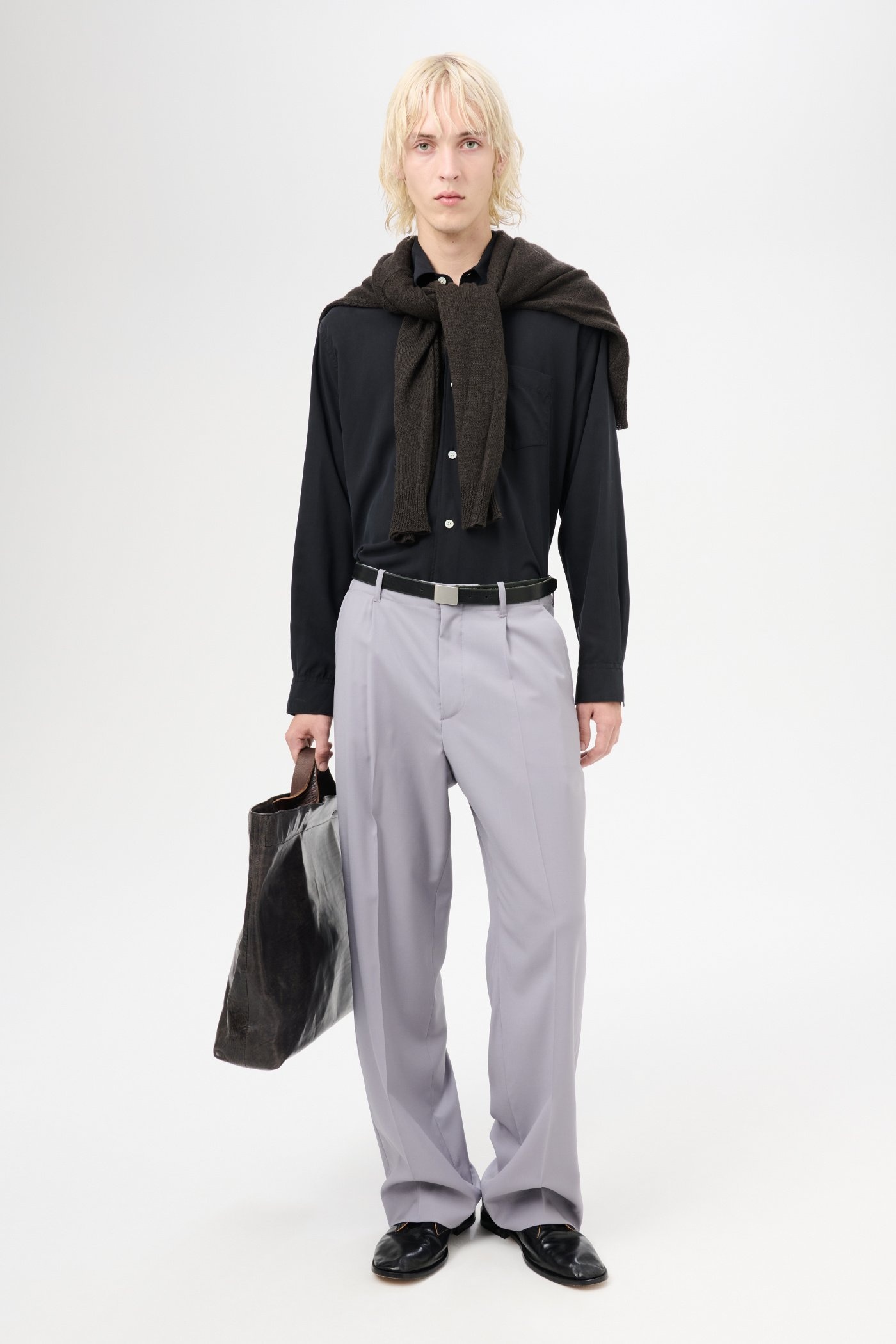 Borrowed Chino Dusty Lavender High Twist Wool - 2