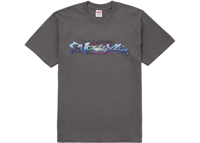 Supreme Supreme Tag Tee Charcoal outlook