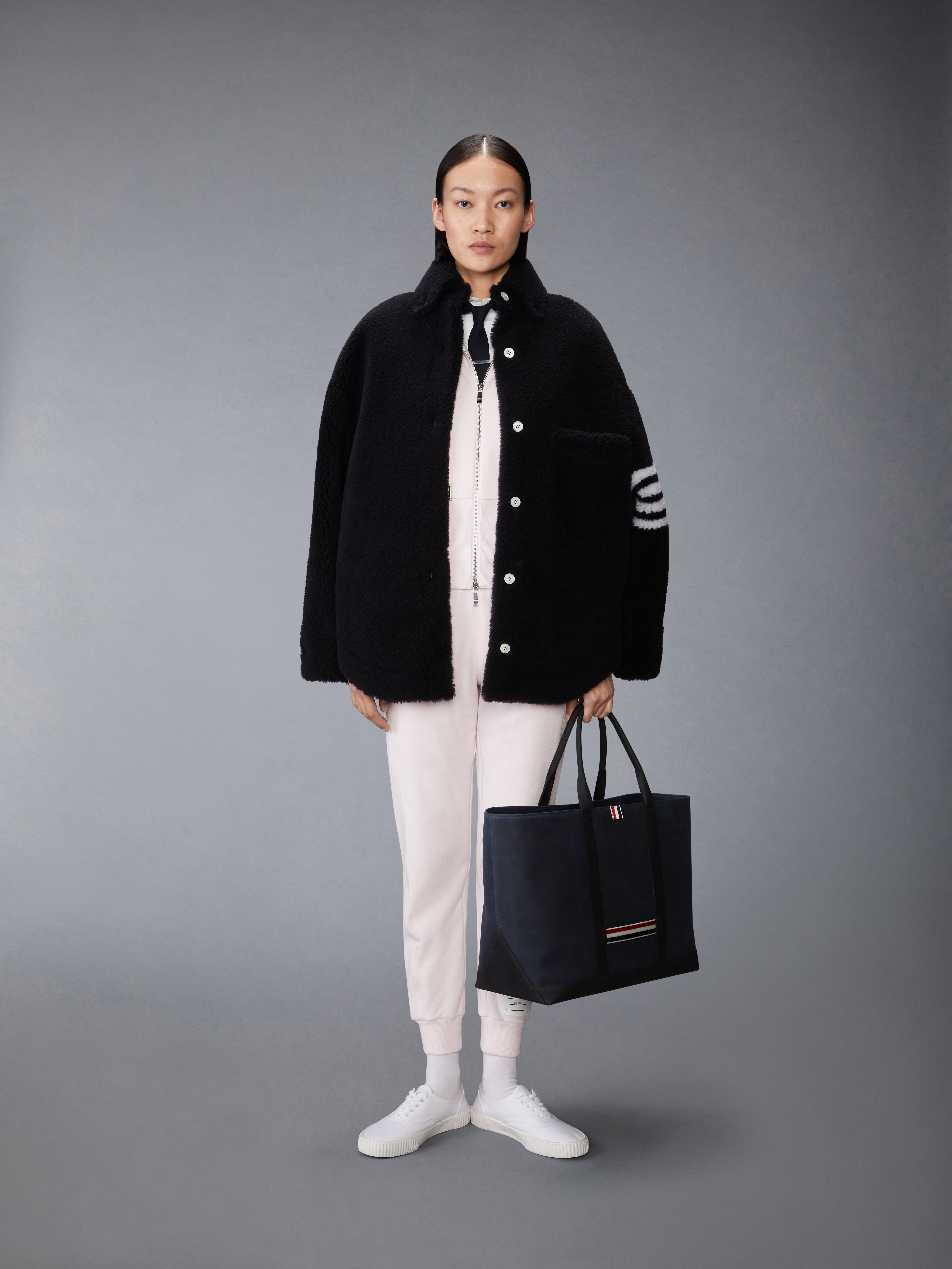 SOLID LOOPBACK 4-BAR ZIP UP HOODIE - 4