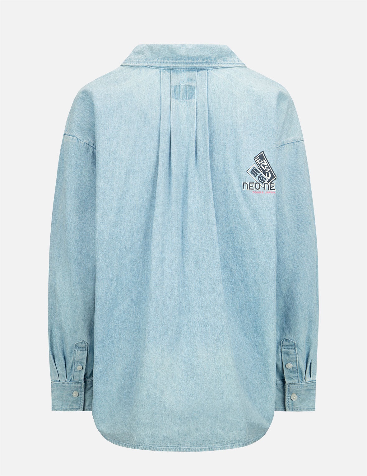 Logo Print Loose-fit Denim Blouse - 8