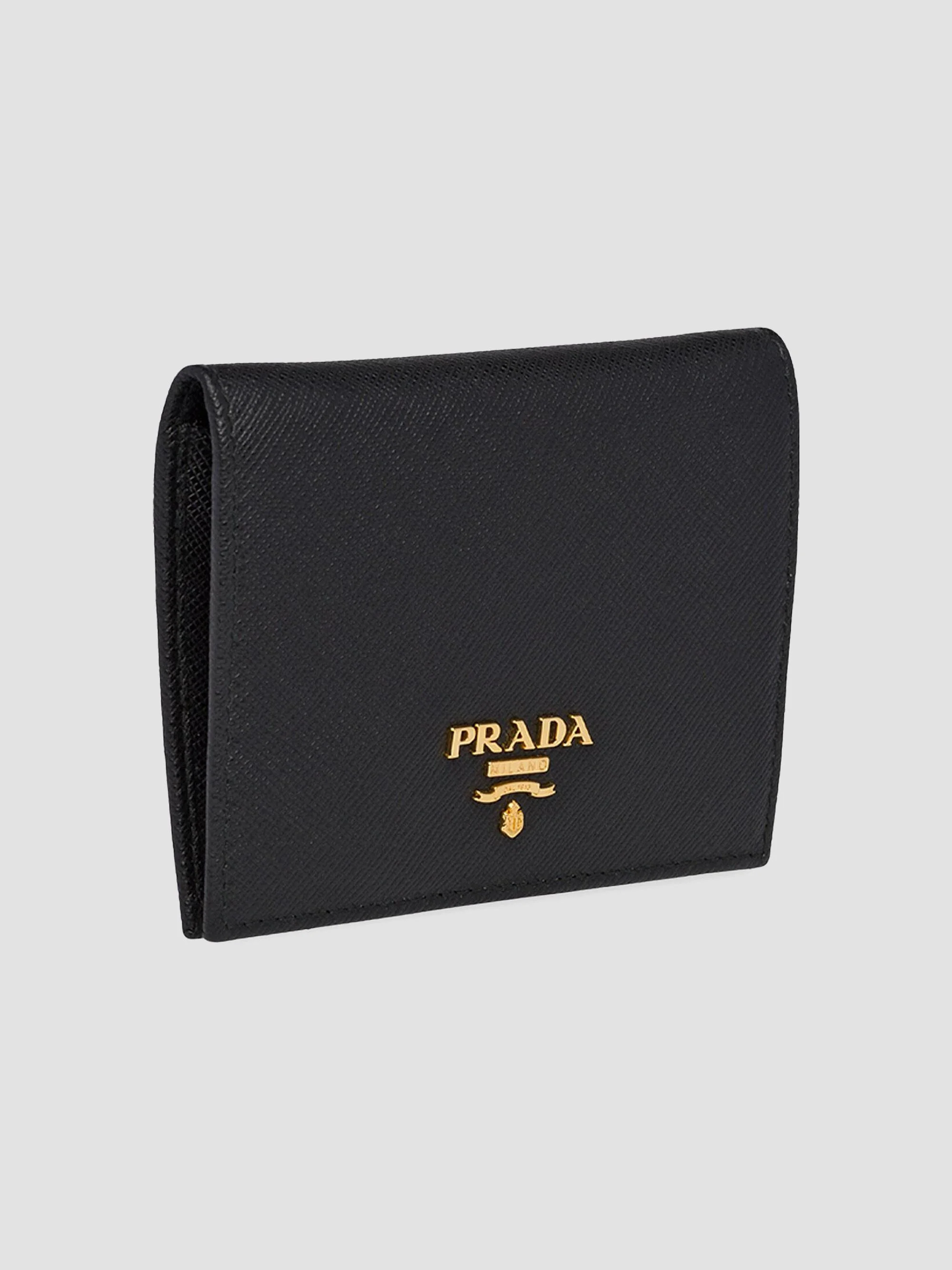 Women's Small Saffiano Leather Wallet - Black - 1