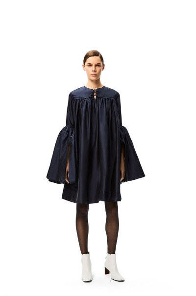 Loewe Bell sleeve mini dress in silk outlook