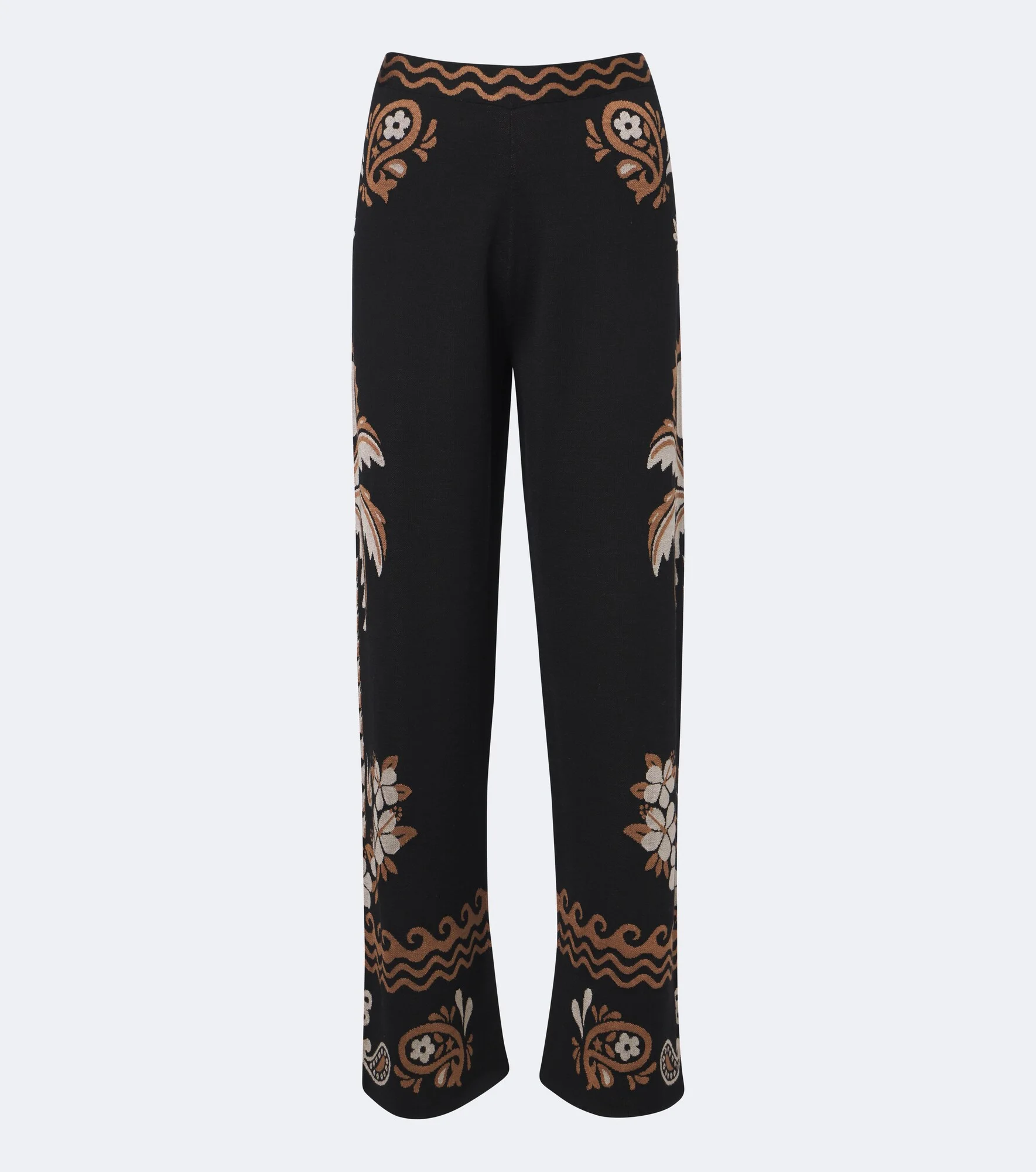 Island Roots wool and silk-blend wide leg pants - 1