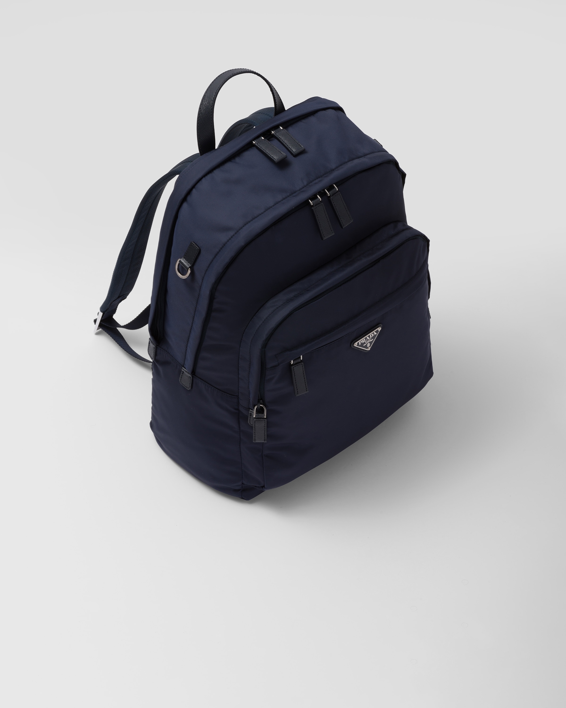 Re-Nylon and Saffiano leather backpack - 3