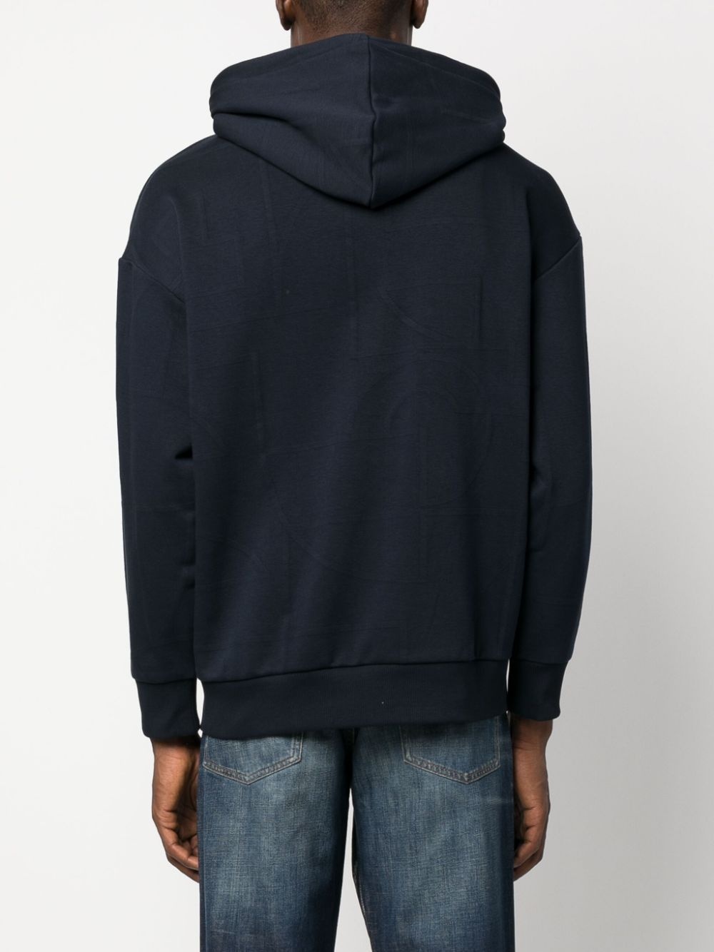 logo-embroidered drawstring hoodie - 4