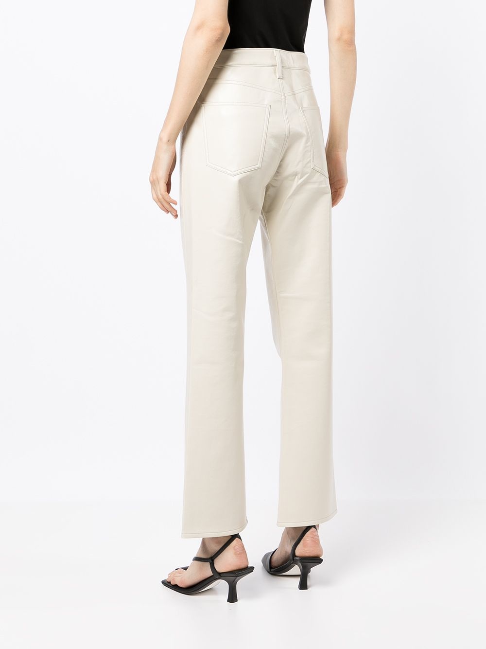 high-waisted flared trousers - 4