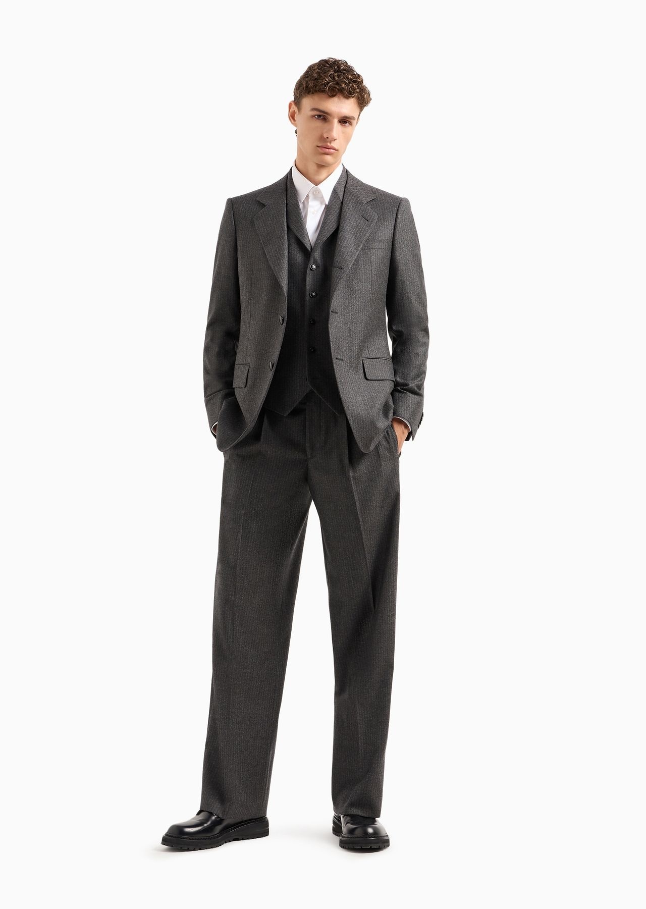 Royal Line pinstriped wool and cashmere, single-breasted suit - 4