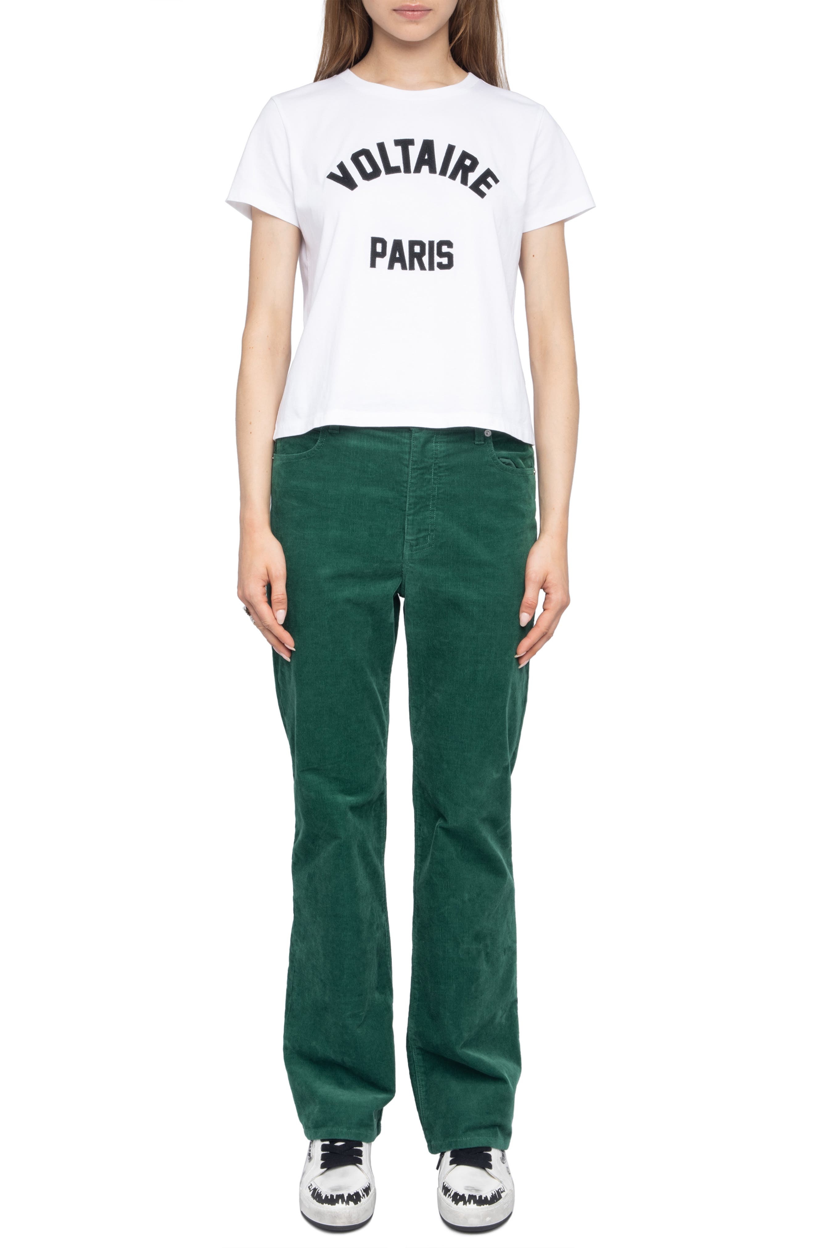Zadig & Voltaire Alys Voltaire Paris Cotton Graphic T-Shirt in White at Nordstrom - 7