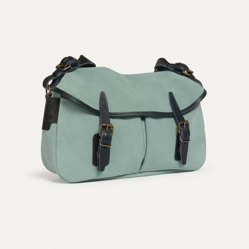 Bleu de Chauffe MUSETTE S FISHERMAN'S BAG / SUEDE  -  JADE GREEN outlook