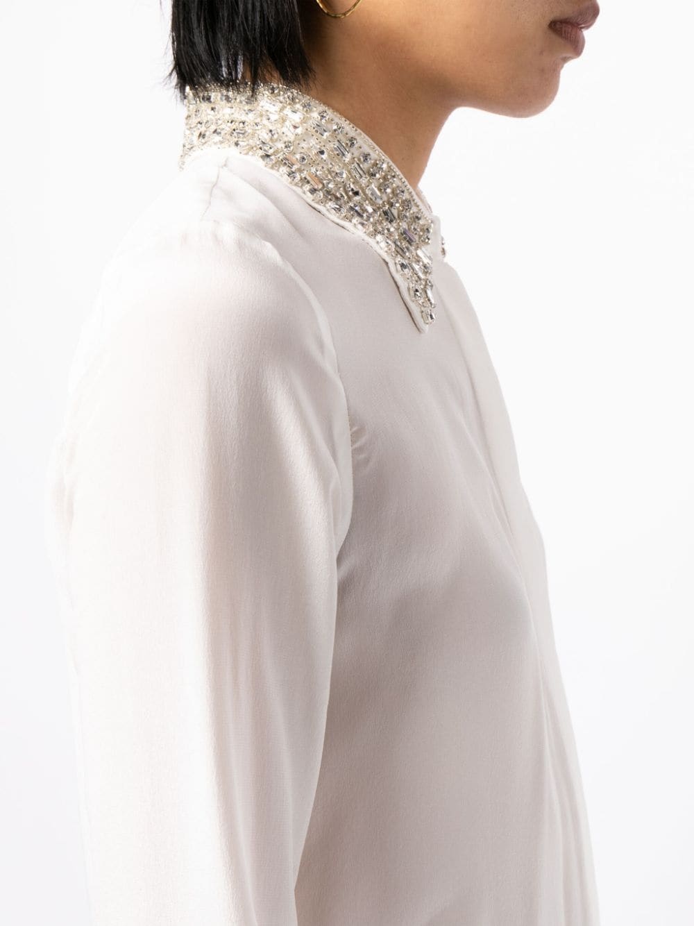 Willa crystal-embellished silk shirt - 5