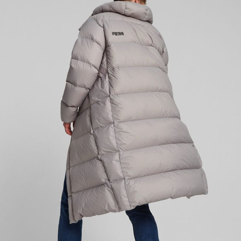 PUMA Lightweight Hooded Down Coat 'Grey' 678345-14 - 5